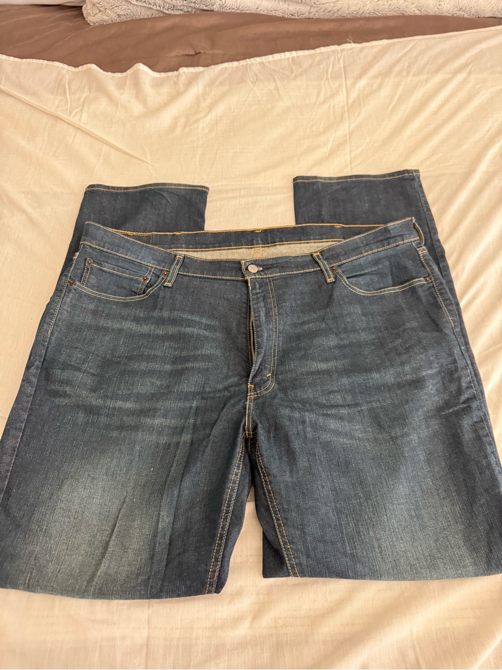 Levi's Straight Fit Dark Blue Denim Jeans